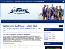 Tablet Screenshot of mascotnetballclub.com.au